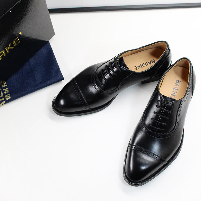 Men's Business Formal Wear British Style Pointed Leather Shoes