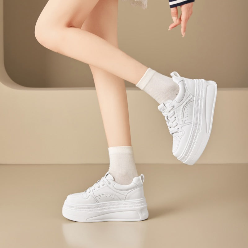 Women's Hidden White Spring Platform Fashion Small Women's Casual Shoes