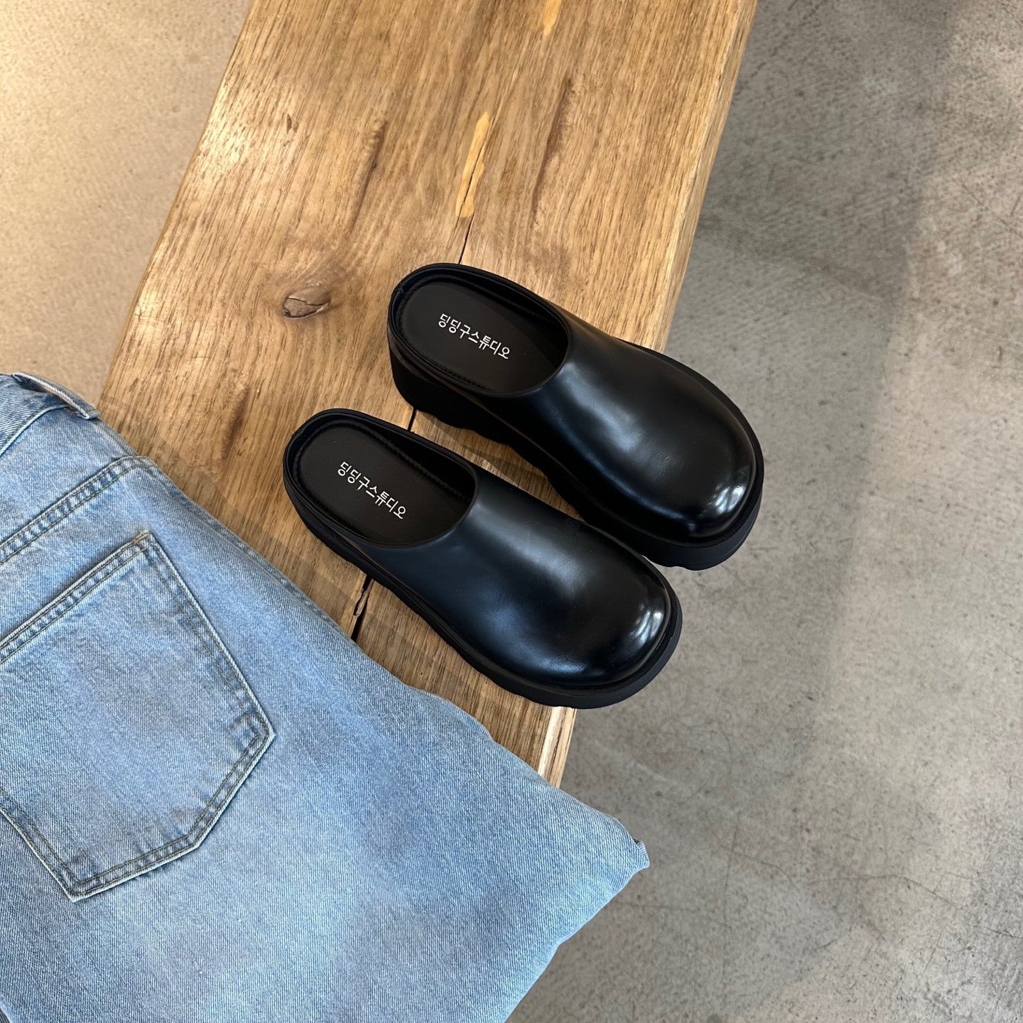Women's Muffin Thick Bottom Toe Cap Half Spring Slip-on Retro Slippers