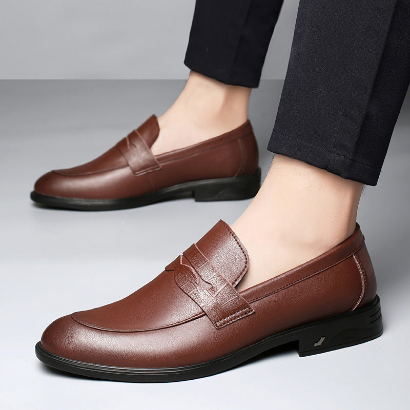 Men's On Comfortable Cowhide Surface Groom Wedding Men's Casual Leather Shoes