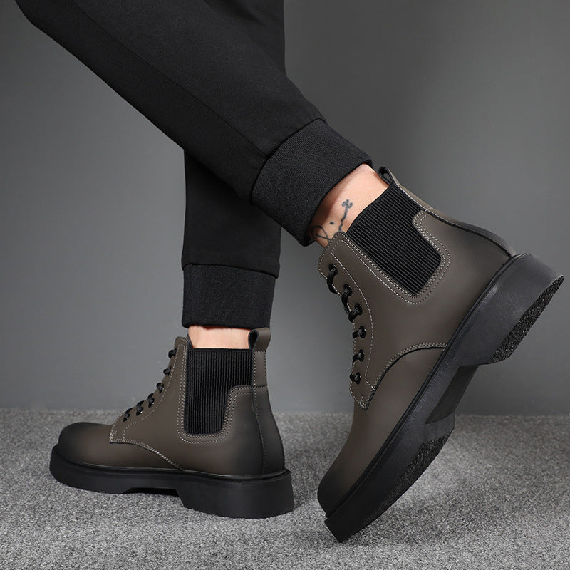 Men's British Motorcycle Chelsea High Street Style Martin Boots