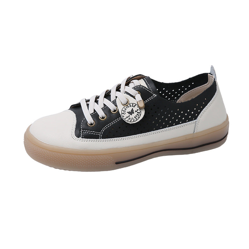 Women's Slip-on Cowhide Board Autumn Genuine Soft Casual Shoes