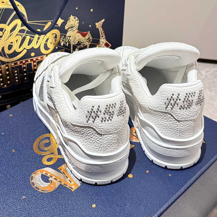 Men's Pink Rhinestone Fashion Thick Sole Height Casual Shoes