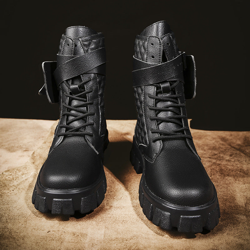 Men's Autumn Martin White High Top Retro Boots