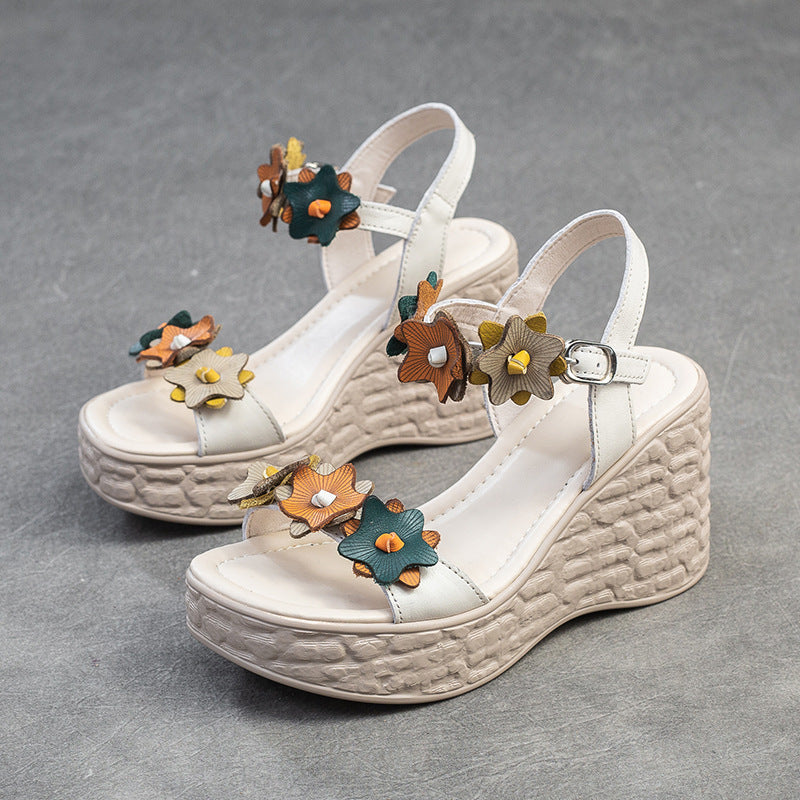 Women's Style Wedge Buckle Height Increasing With Heels