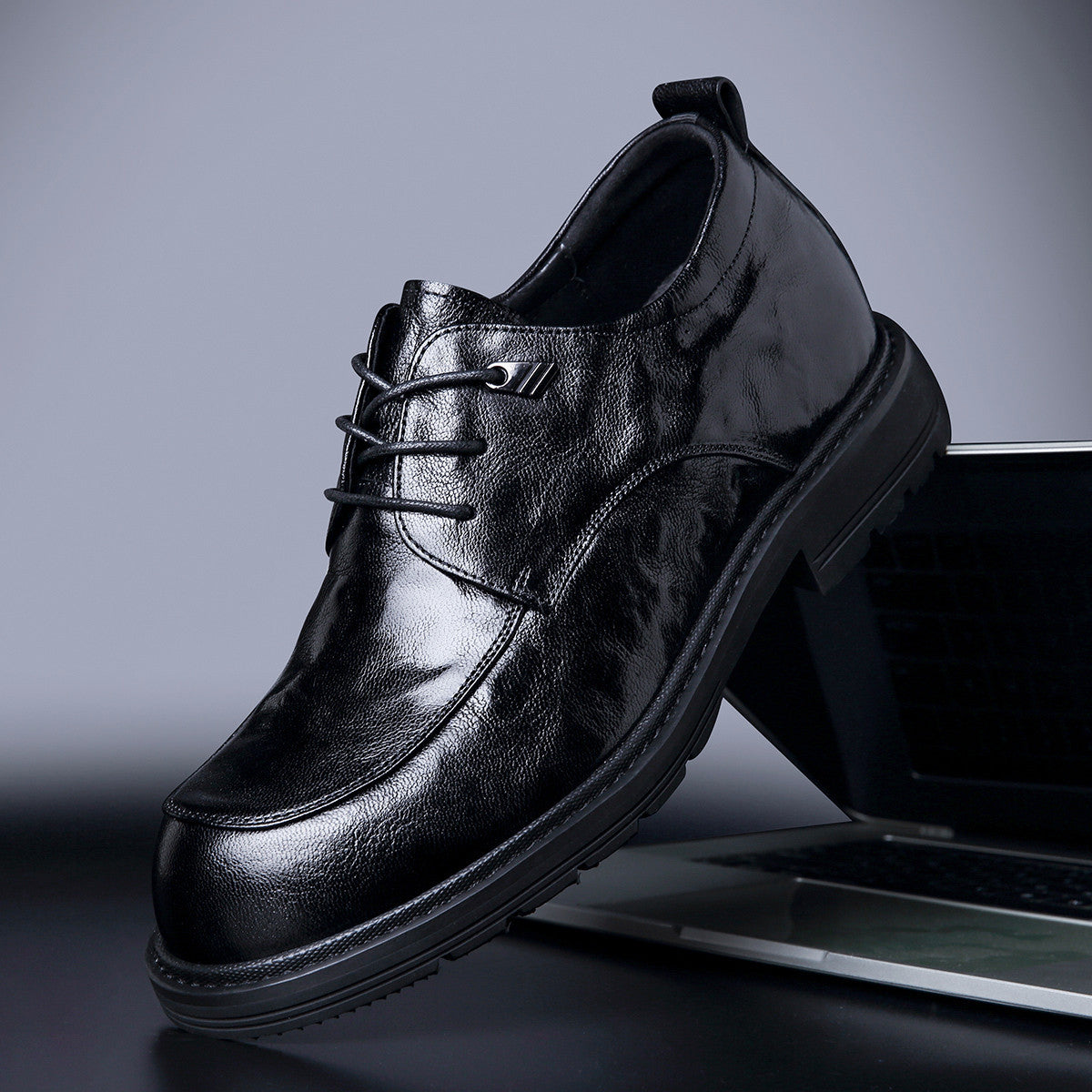 Men's Wear High-grade Authentic British Style Commuter Round Toe Leather Shoes