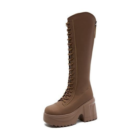 Women's Thick Bottom Skinny High Long Tube Height Boots