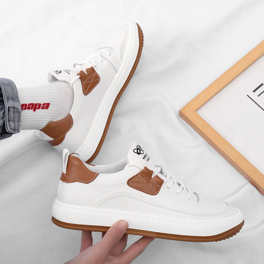 Men's Top Layer Cowhide Clown Breathable Shock Casual Shoes
