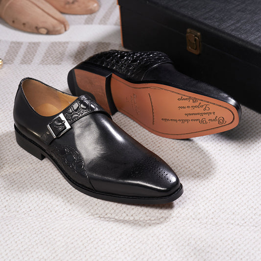Men's Genuine Autumn Business Formal Wear British Style Leather Shoes