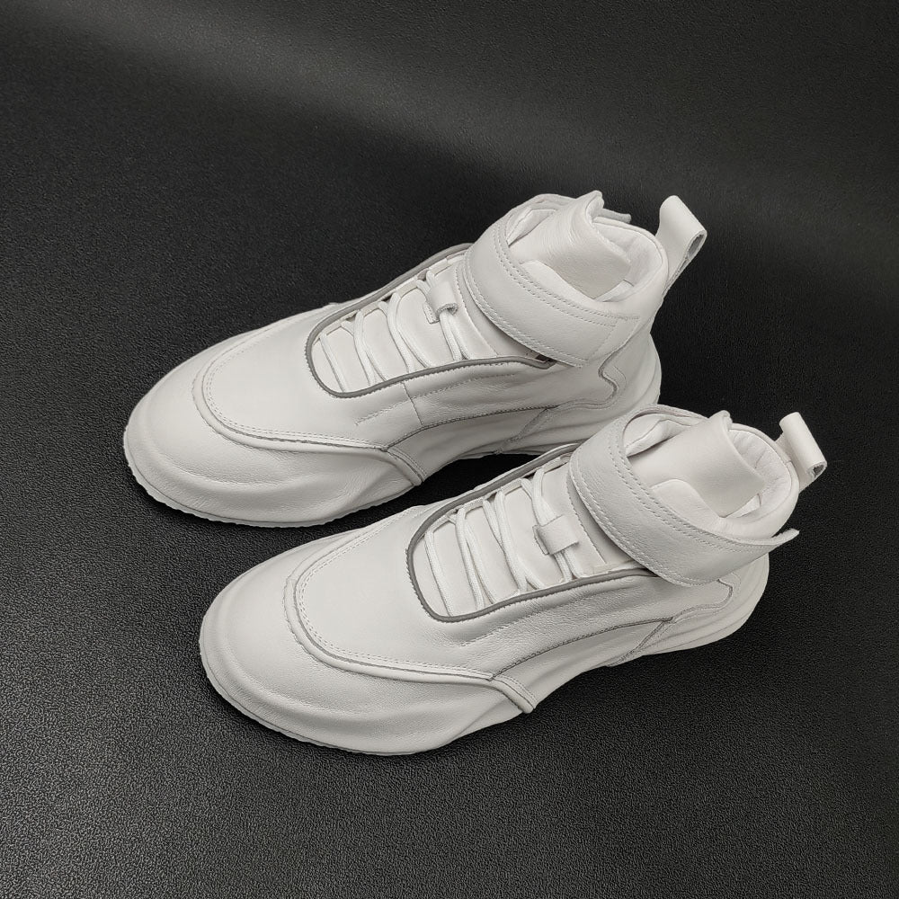 Men's First Layer Cowhide Dad Fashionable Covered Sneakers