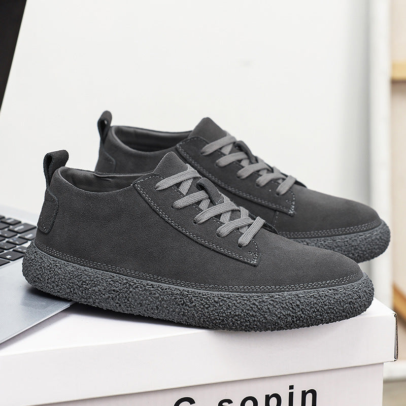 Men's Autumn Retro Matte Platform Board Casual Shoes
