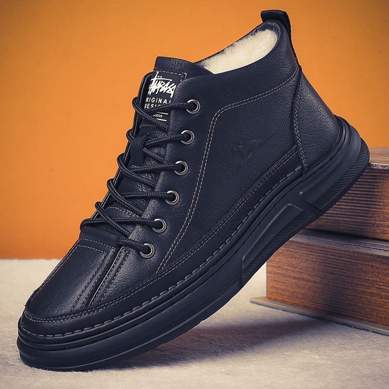 Men's Wool Winter Cotton Fleece Lined Padded Men's Shoes