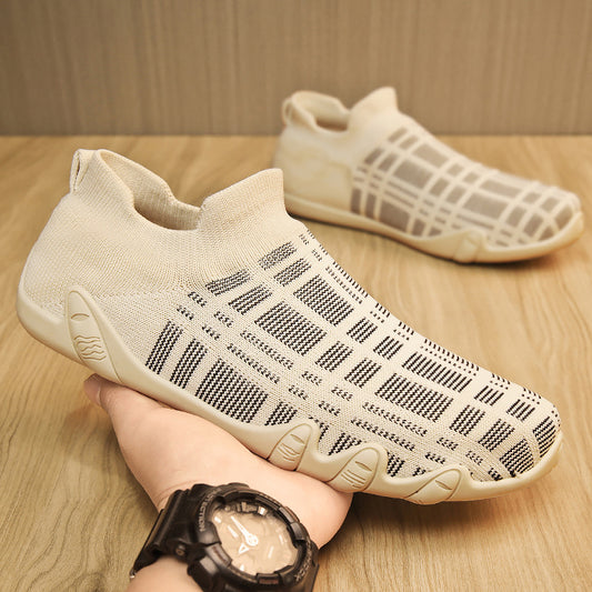Men's Mesh Flying Woven Thin Breathable Soft Casual Shoes