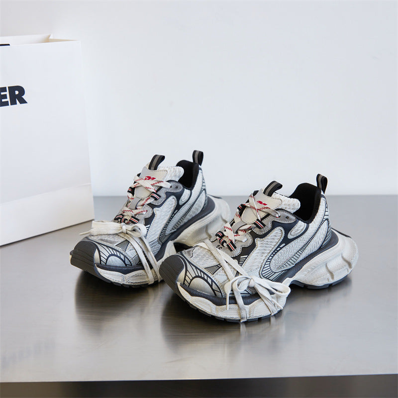 Women's & Men's Generation Dad Couple Retro Distressed Fashion Sneakers