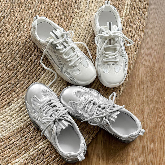 Women's Dad Summer Lightweight Running Platform Mesh Sneakers
