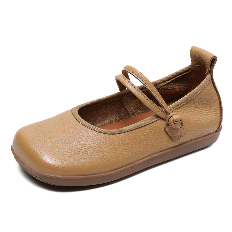 Women's Style Shallow Mouth Soft Bottom Surface Round Toe Pumps Casual Shoes