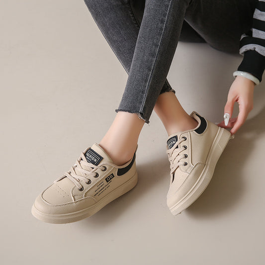 Women's White Autumn Korean Sports For Female Sneakers