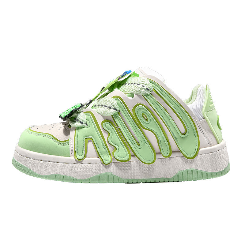 Women's & Men's Fashion Mike Big Eye Monster Bread Thick Bottom Versatile Sneakers