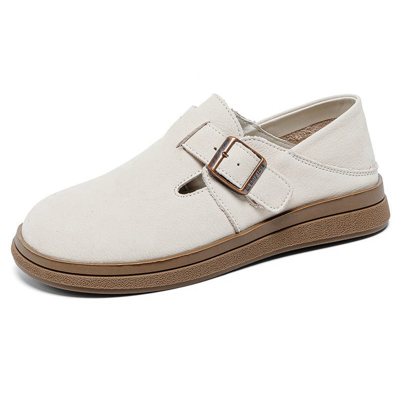Pedal Pumps Soft Bottom First Layer Women's Casual Shoes