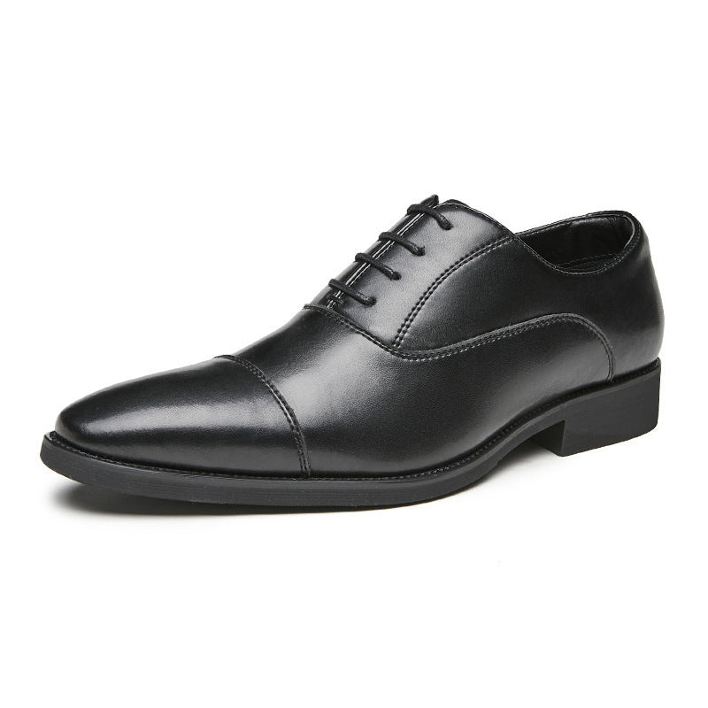 Men's Increasing Insole Formal Wear Soft Bottom Oxford Pointed Leather Shoes