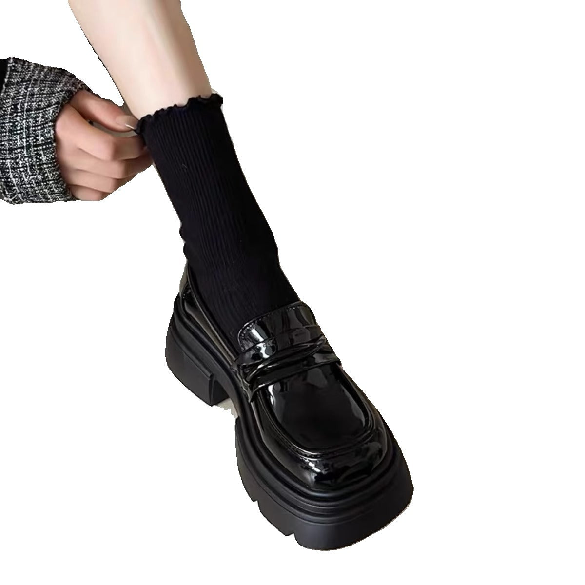 Women's Style Genuine Thick Bottom Chunky Inner Loafers