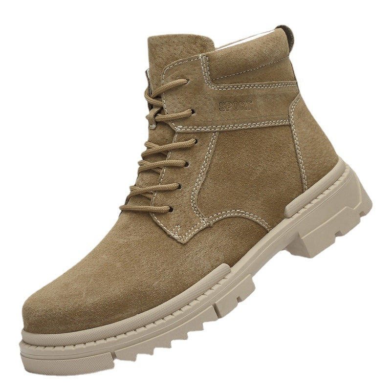 Men's Height Increasing Insole Outdoor Martin Worker Boots