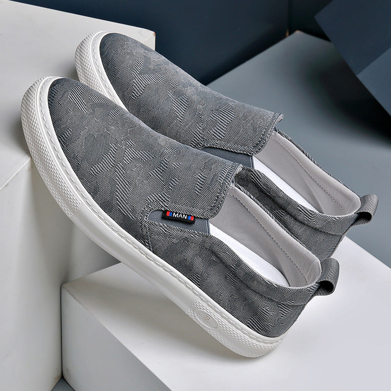 Men's Spring Korean Versatile Breathable Cloth Slip-on Canvas Shoes