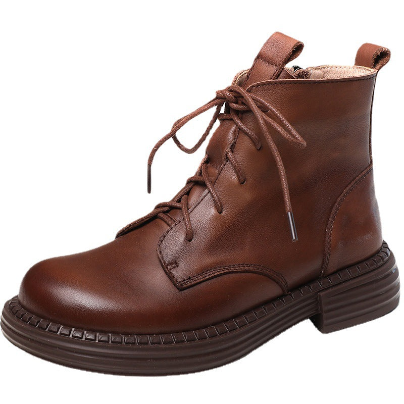 Women's Winter Short Authentic Comfortable Flat Martens Boots