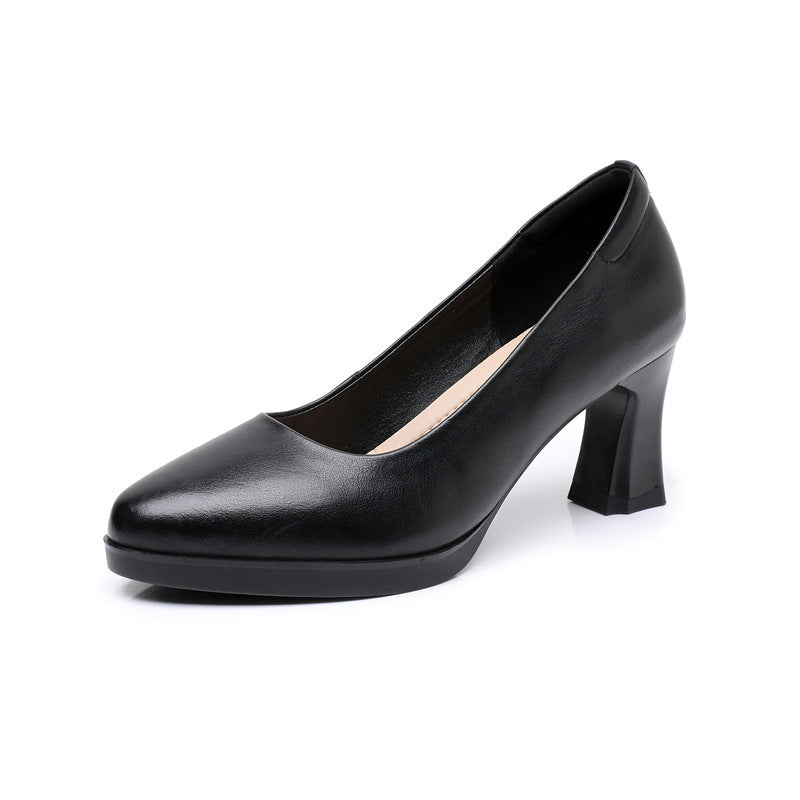Women's High Chunky Shallow Mouth Catwalk Small Women's Shoes