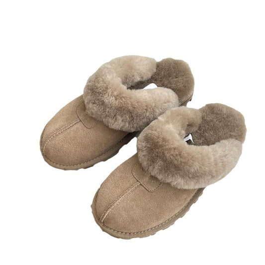 Women's Fur Integrated Bo Bottom Star Snow Boots
