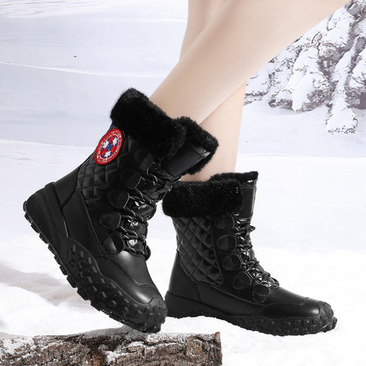 Women's For Fleece Lined Comfortable Warm Waterproof Snow Boots