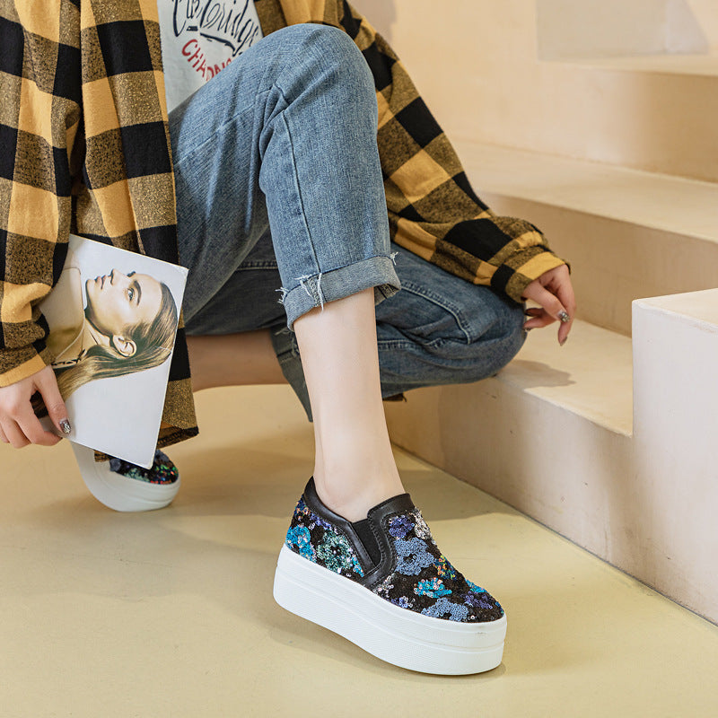 Women's Mesh Models Breathable Platform Fresh Flower-shaped Casual Shoes