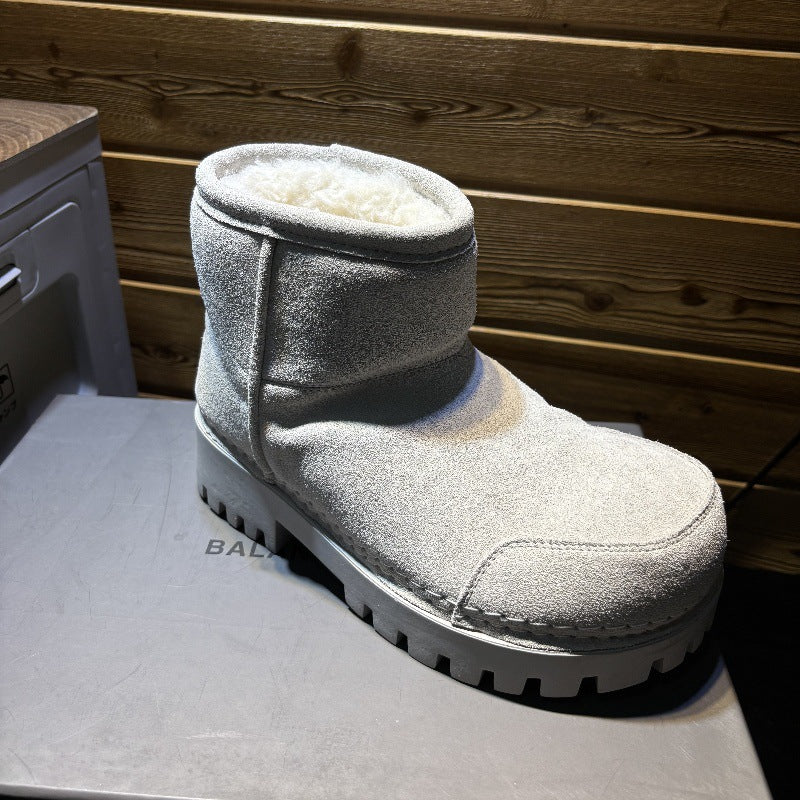 Women's & Men's Couple Big Toe Thick Bottom Slip-on Short For Warm Snow Boots