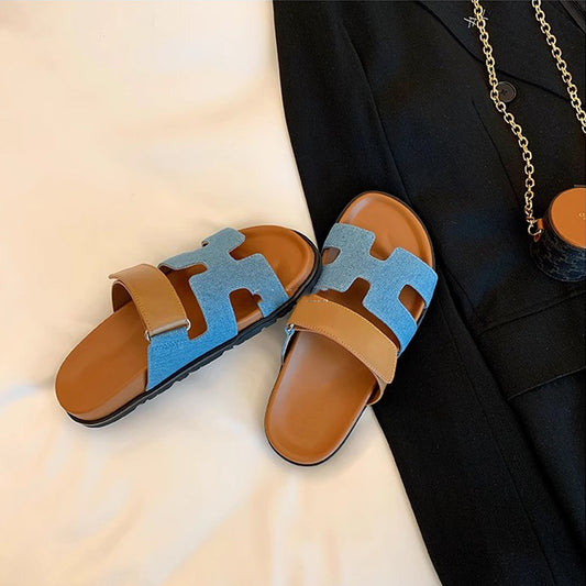 Women's Second Uncle Summer Velcro Platform For Slippers