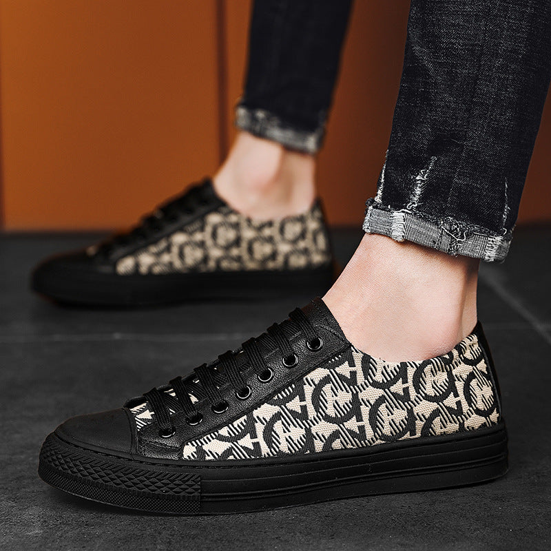 Men's Breathable Fashionable Versatile Summer White Slip-on Men's Board Shoes