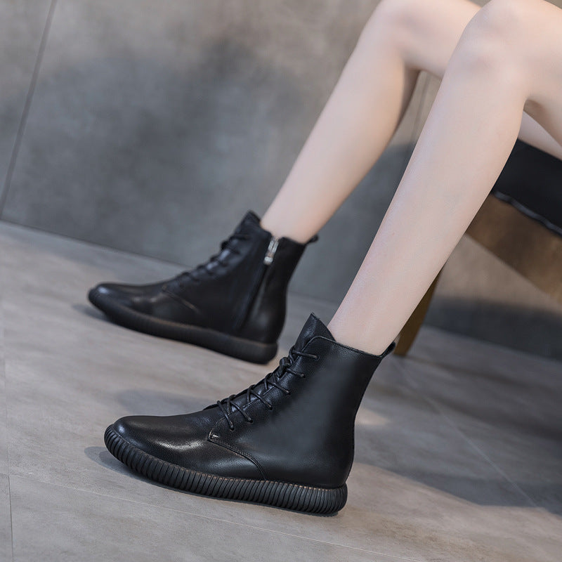 Women's Female Ankle Flat Bottom Martin Women's Shoes