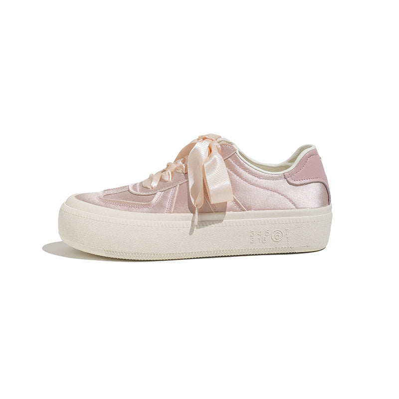 Women's For Sports Thin Round Head Silk Casual Shoes