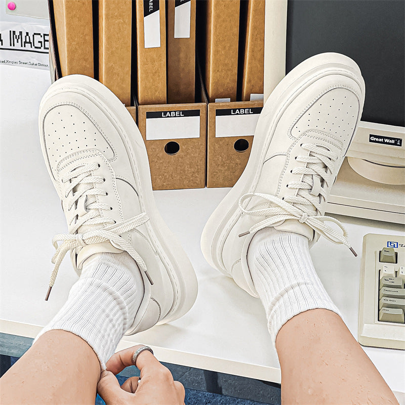 Men's Air Force Niche Platform White Sports Sneakers