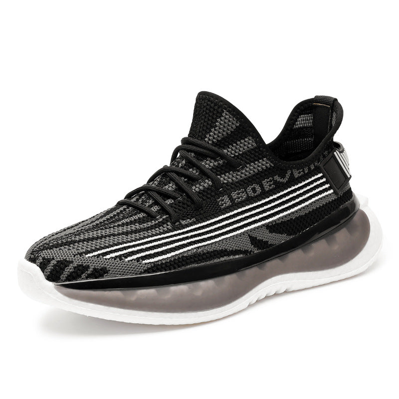 Men's Flying Woven Sports Breathable Mesh Coconut Sneakers