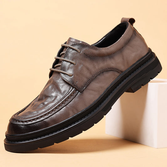 Men's Genuine Business Formal Wear Big Toe Leather Shoes