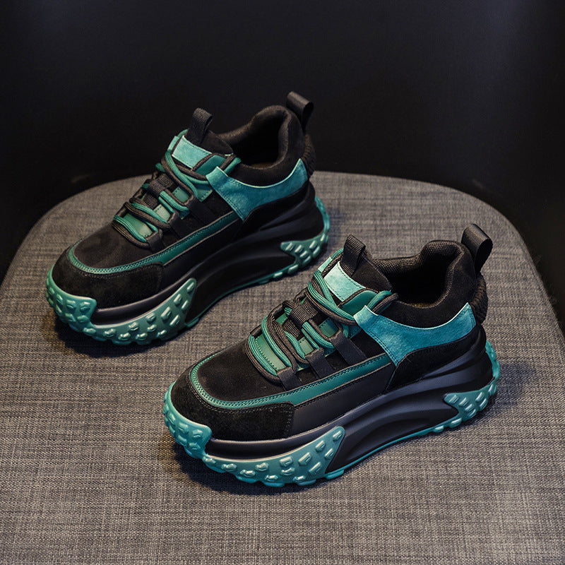 Women's Dad Fleece-lined Matte Spring Platform Fashion Women's Casual Shoes