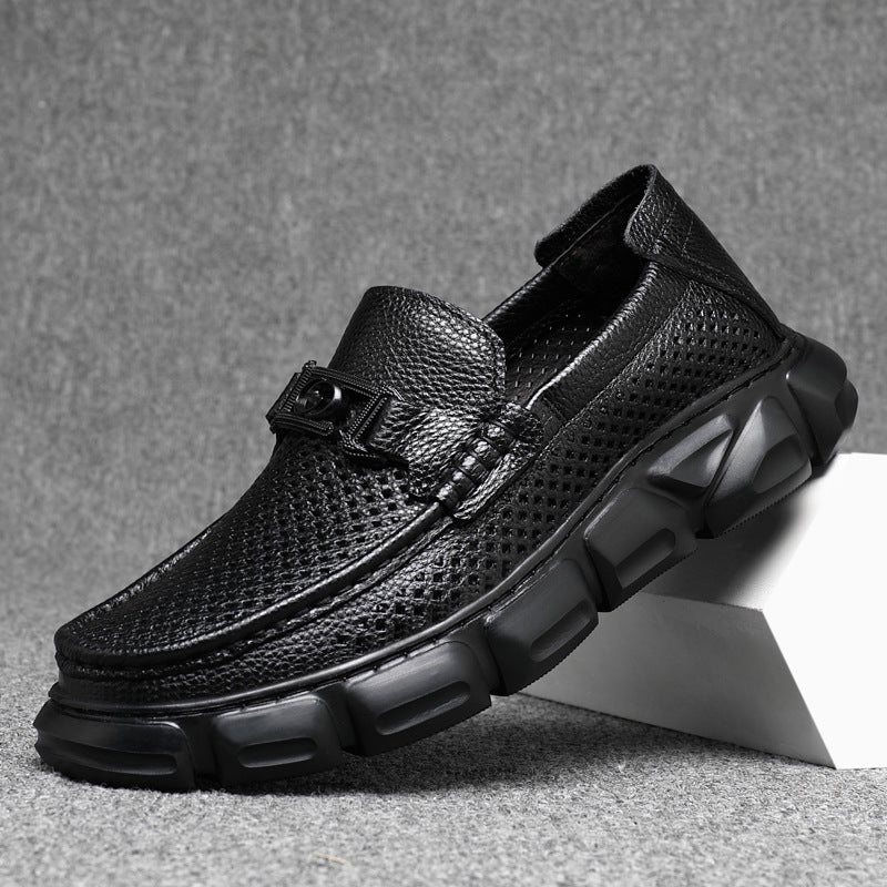 Men's Authentic Hollow Out Platform Summer Perforated First Sandals