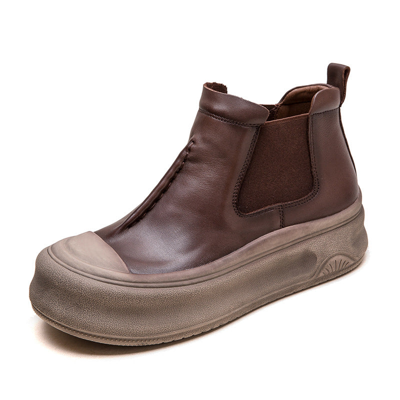 Women's Bottom Retro Distressed Hand-rub Color Single-layer Casual Shoes