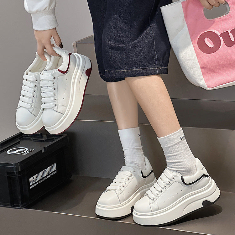 Women's Spring Love Height Increasing Function Lightweight Sneakers
