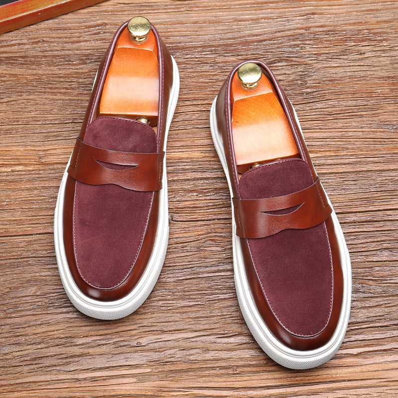Men's Korean Style Trendy Platform Slip-on British Loafers