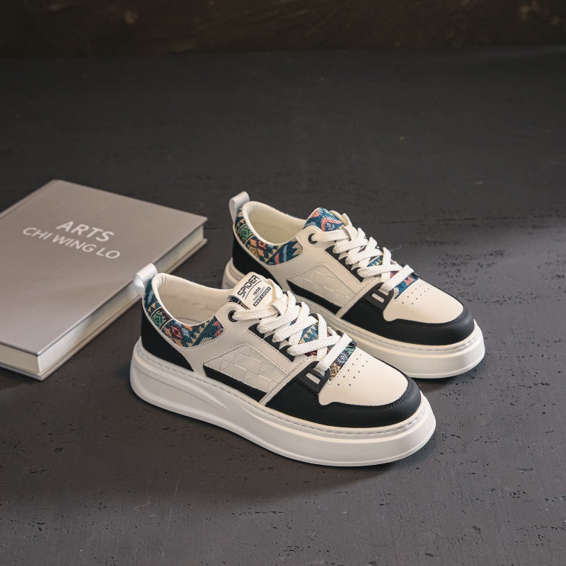 Extra Large Size White Niche Korean Men's Board Shoes
