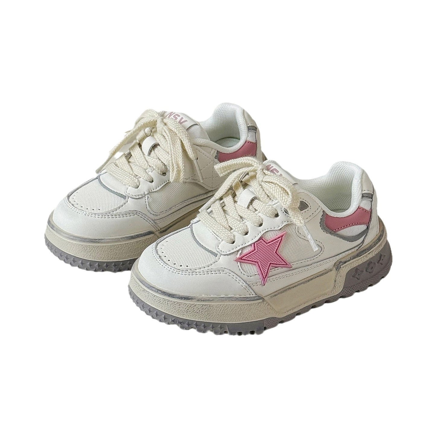 Children's Color Dirty Bottom Star Pattern Spring Kid's Sneakers
