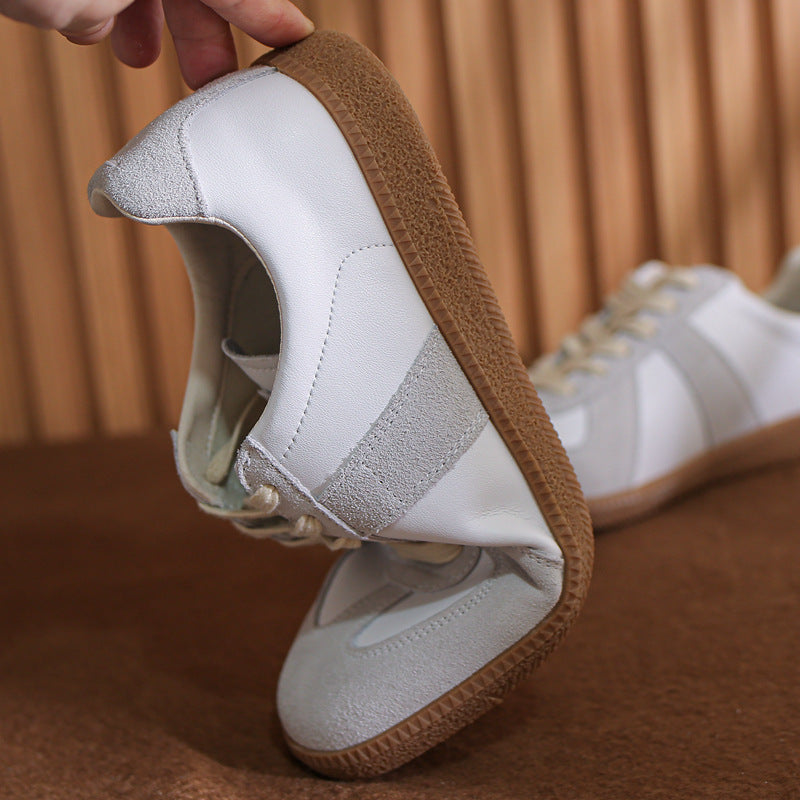 Men's Spring German Training Soft Sole Flat White Couple Men's Casual Shoes
