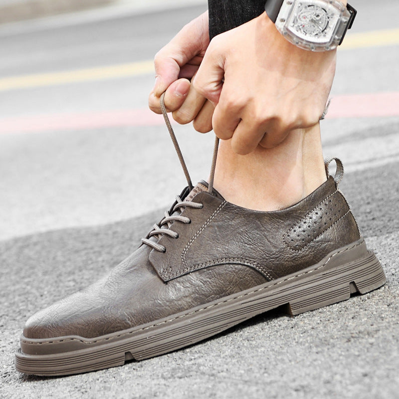 Men's Korean Style Versatile Black Spring Outdoor Men's Casual Shoes