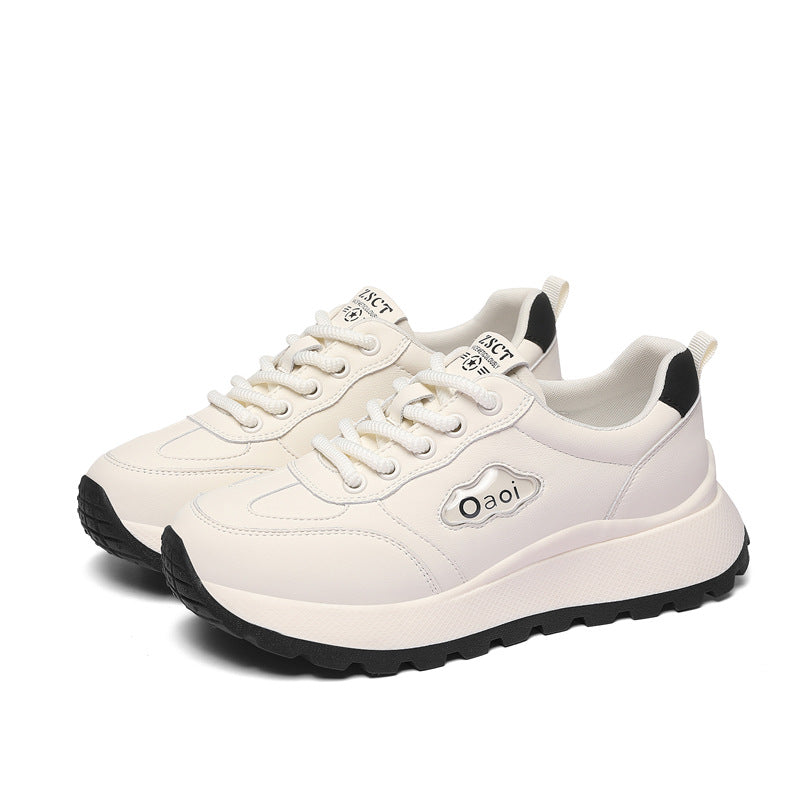 Women's White Flat Fashion Mesh Surface Soft Bottom Lightweight Women's Casual Shoes